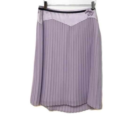 The Limited Dresses & Skirts - The Limited Purple Pleated Silk Skirt Size 12